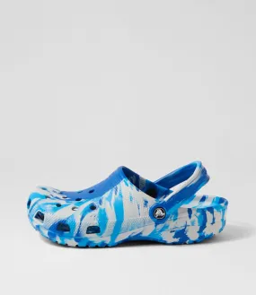 CROCS C Marbled Clog Blue Multi Flat Shoes