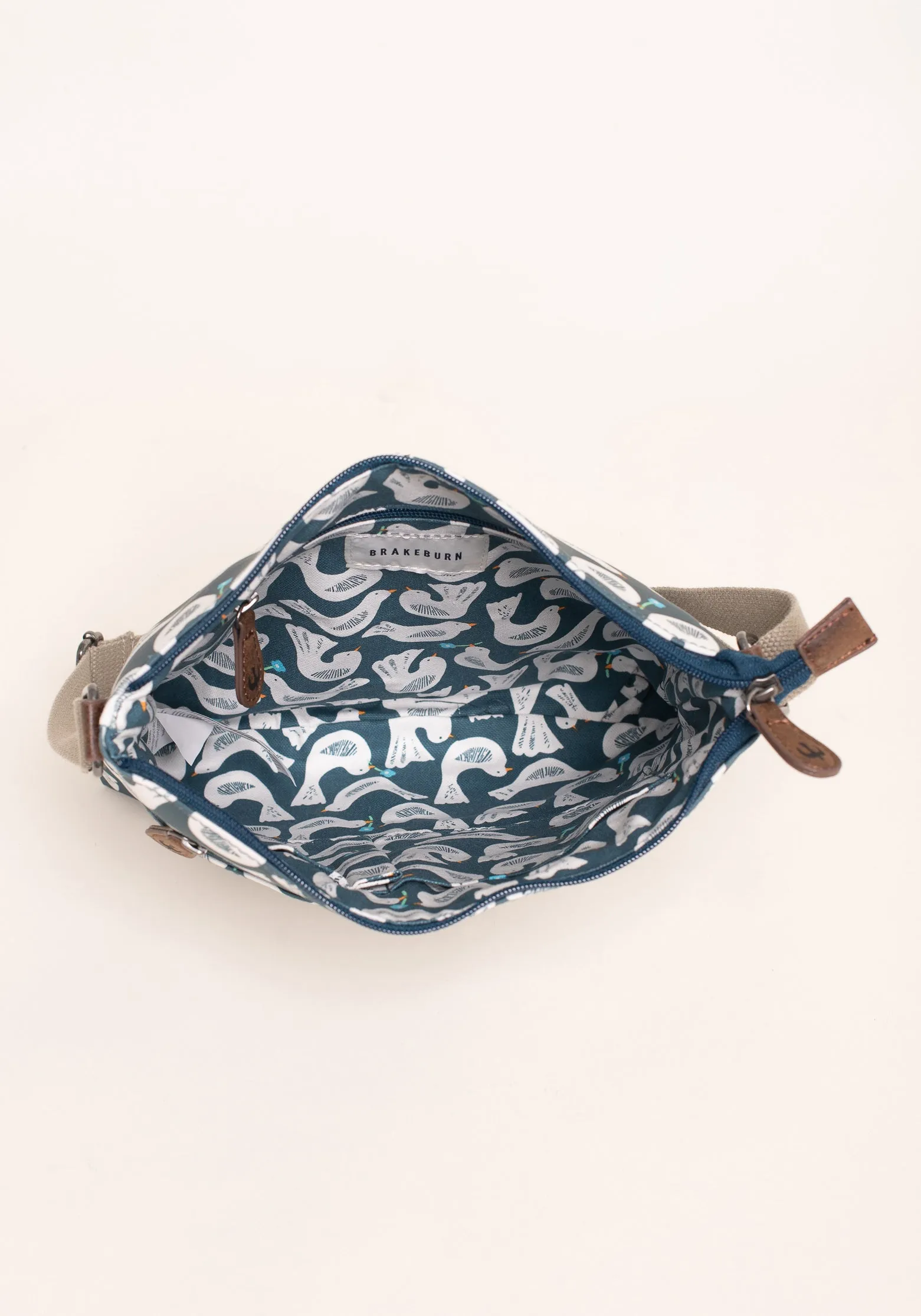 Crossbody Bag with Geo Birds Design