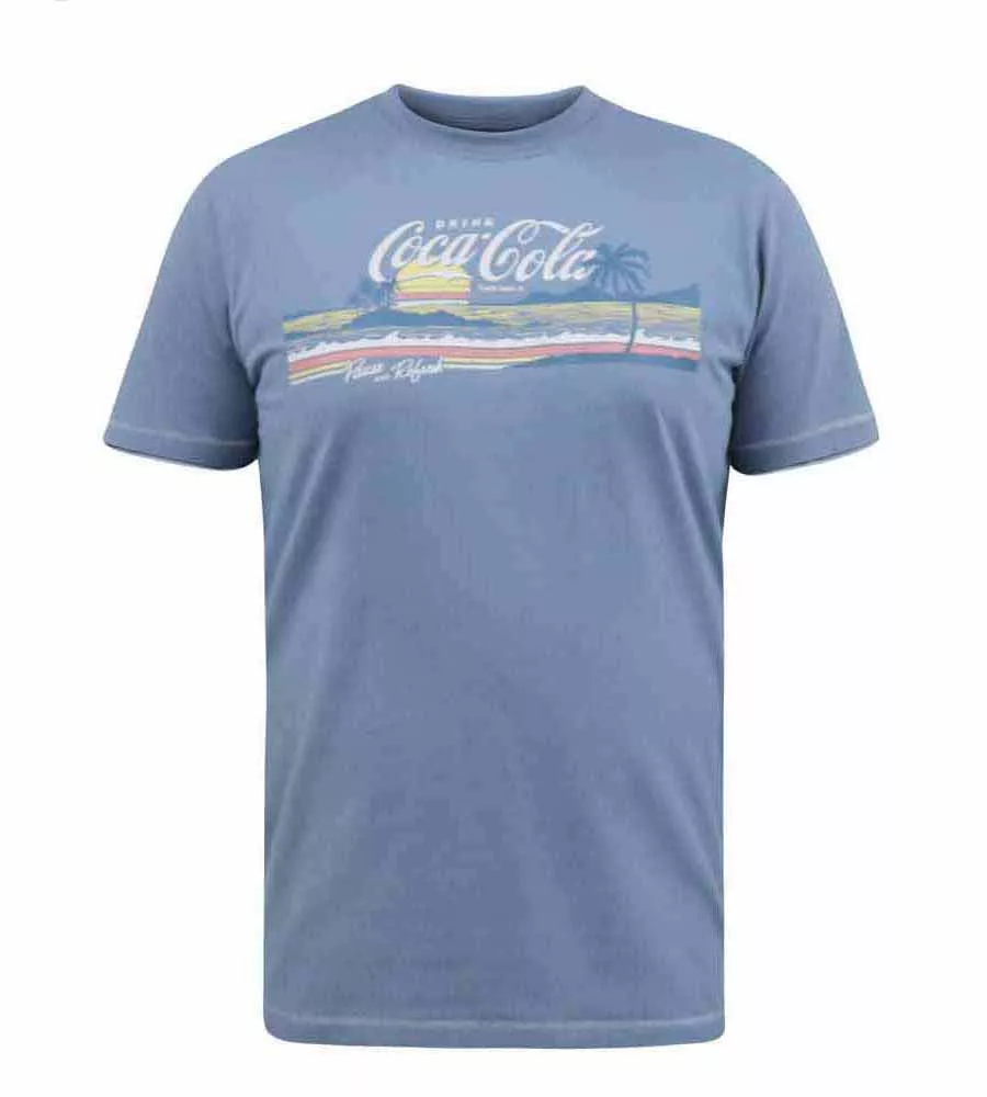 D555 Mens Coca Cola Printed T-shirt Official Licensed Product (NORFOLK)