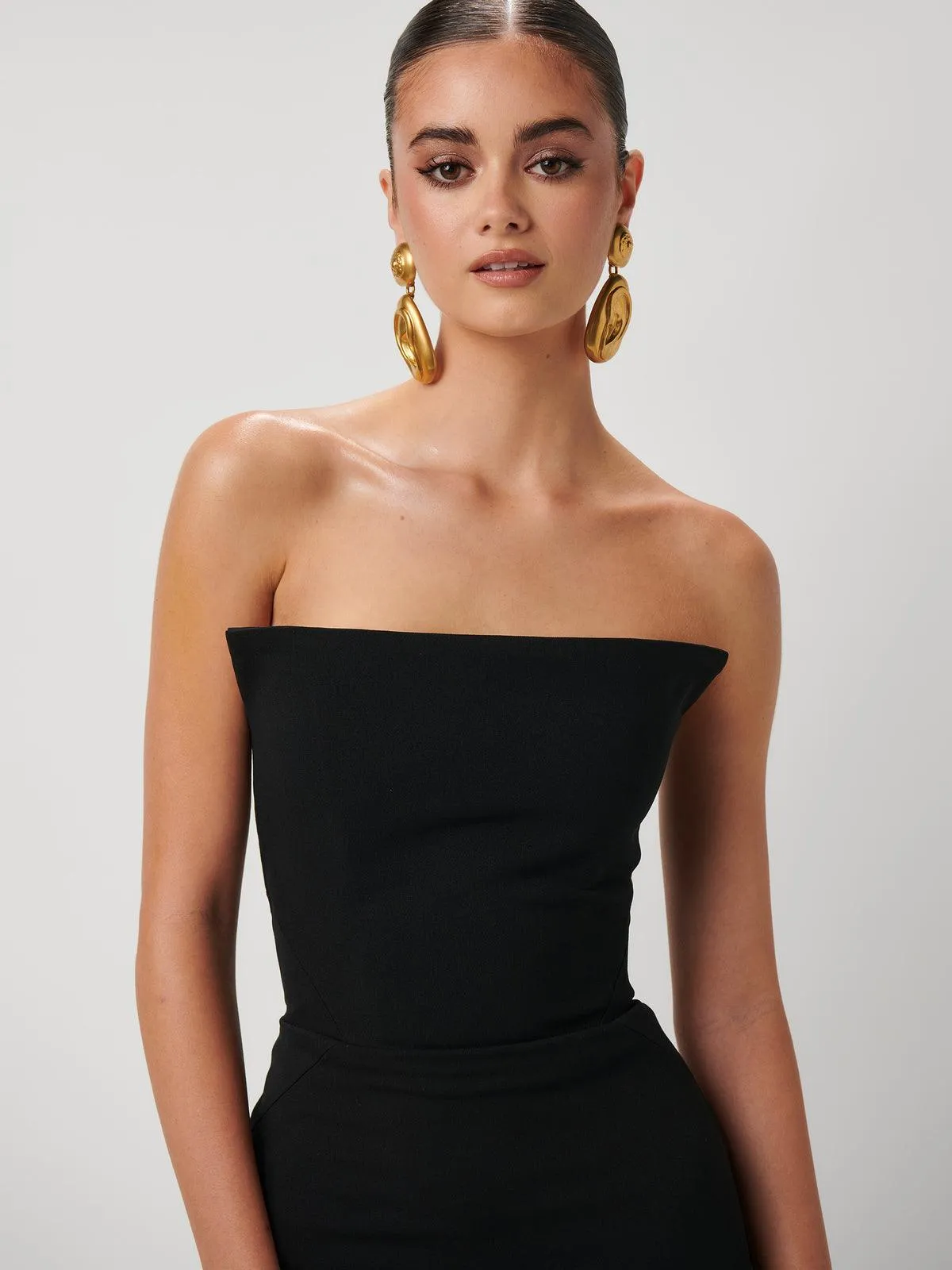 Black Crepe Danna Dress