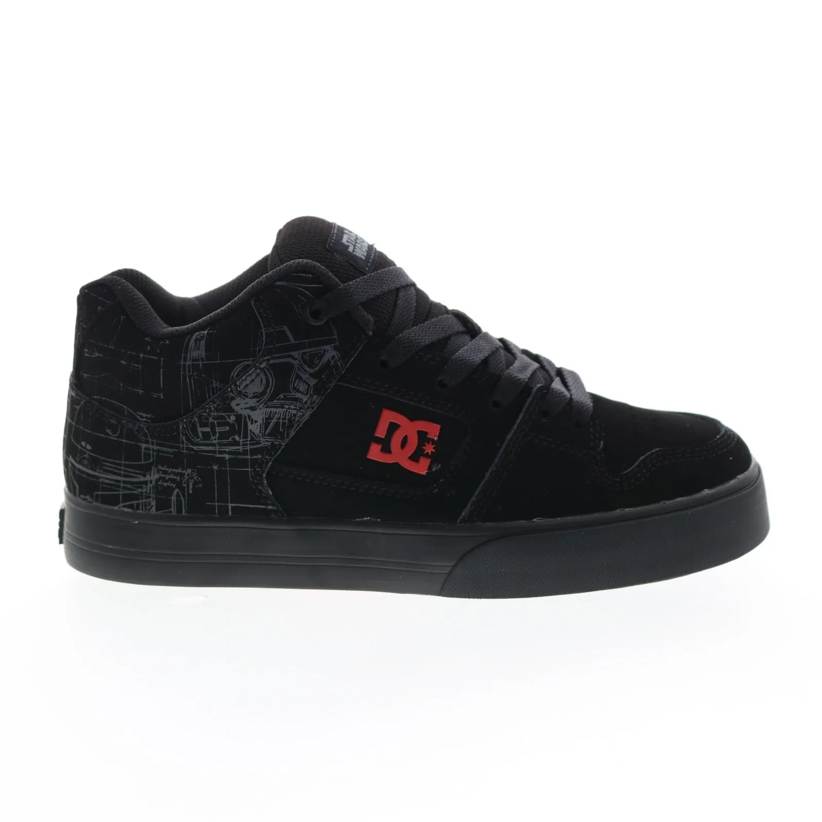 DC Star Wars Pure Mid Black Nubuck Men's Collaboration Sneakers