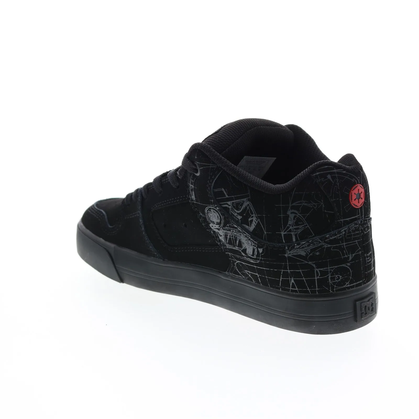 DC Star Wars Pure Mid Black Nubuck Men's Collaboration Sneakers