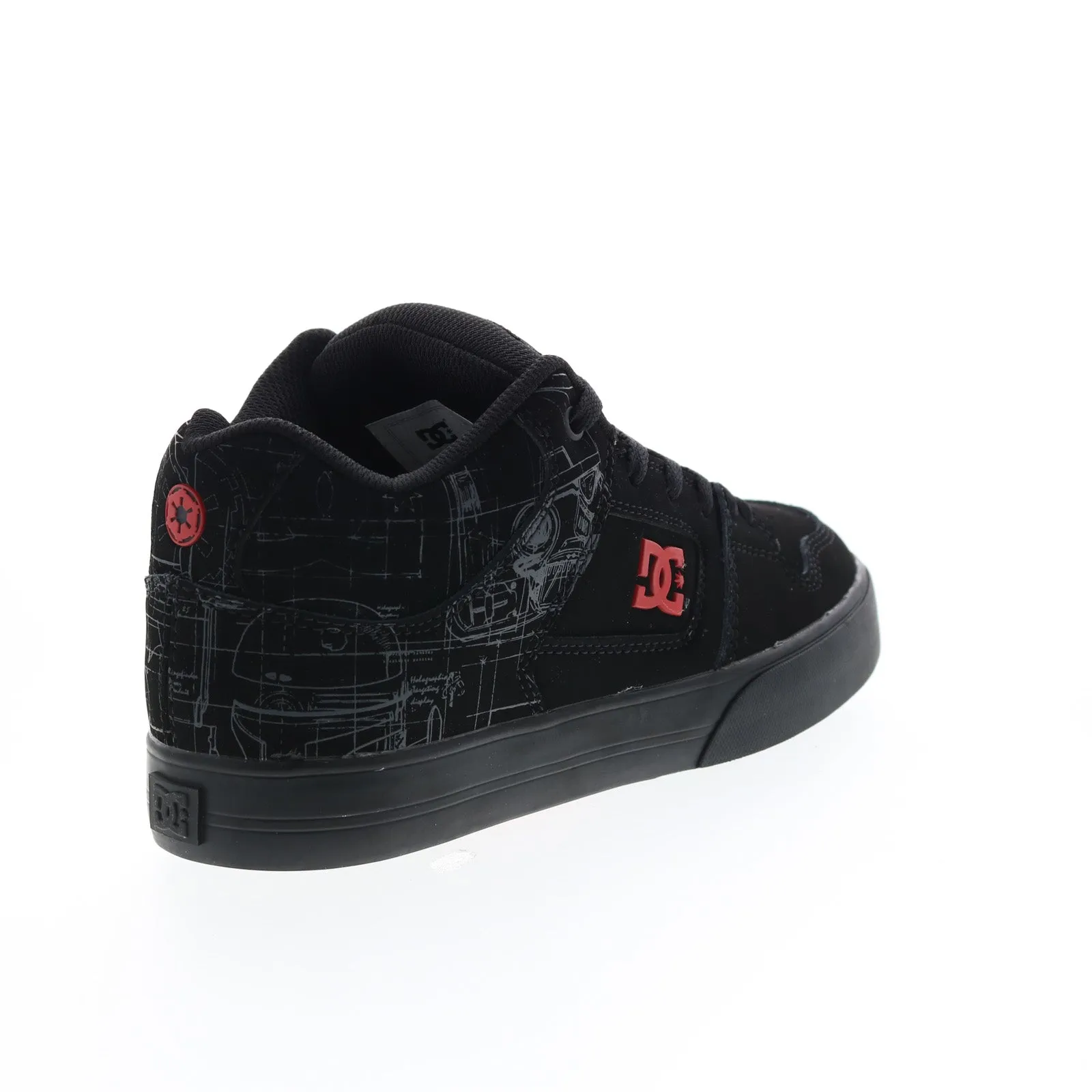 DC Star Wars Pure Mid Black Nubuck Men's Collaboration Sneakers