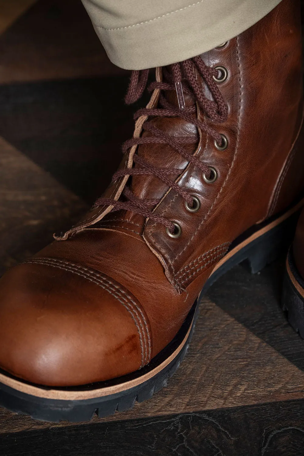 Derby Boots in Dark Tan Color for Men