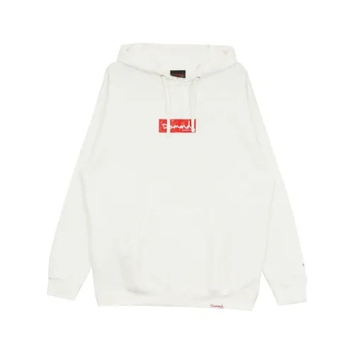 Diamond Supply Co. White Hoodie with Rosary Box Logo