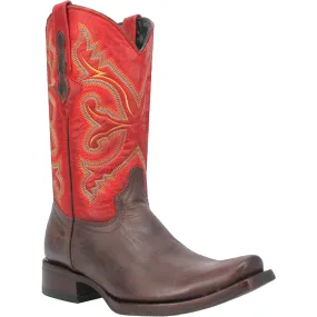 Dingo Brown Leather Cowboy Boots for Men - True Grit