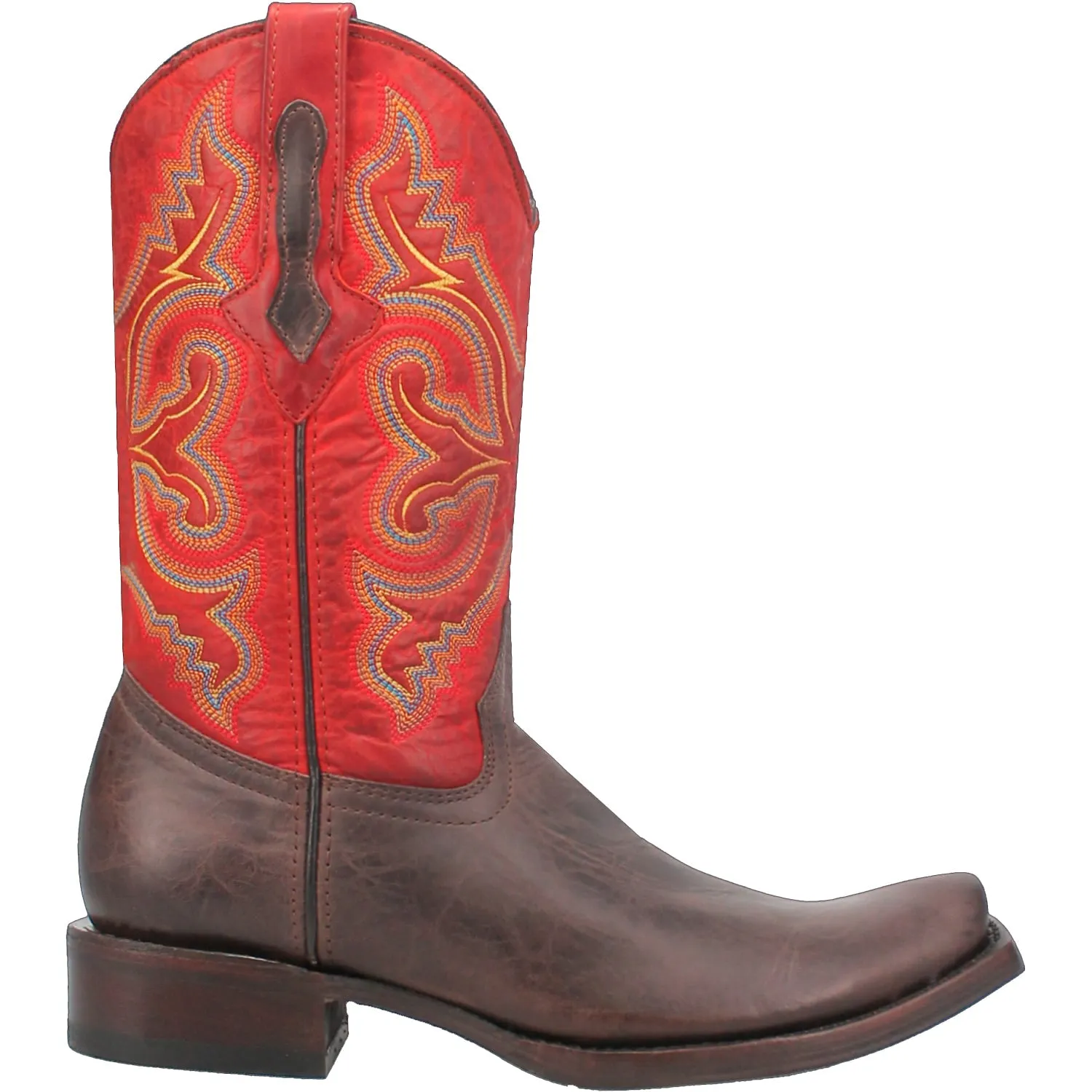 Dingo Brown Leather Cowboy Boots for Men - True Grit