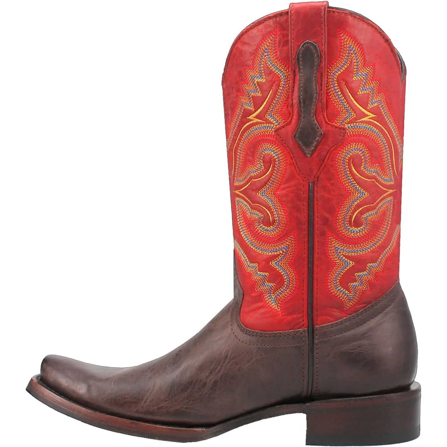 Dingo Brown Leather Cowboy Boots for Men - True Grit