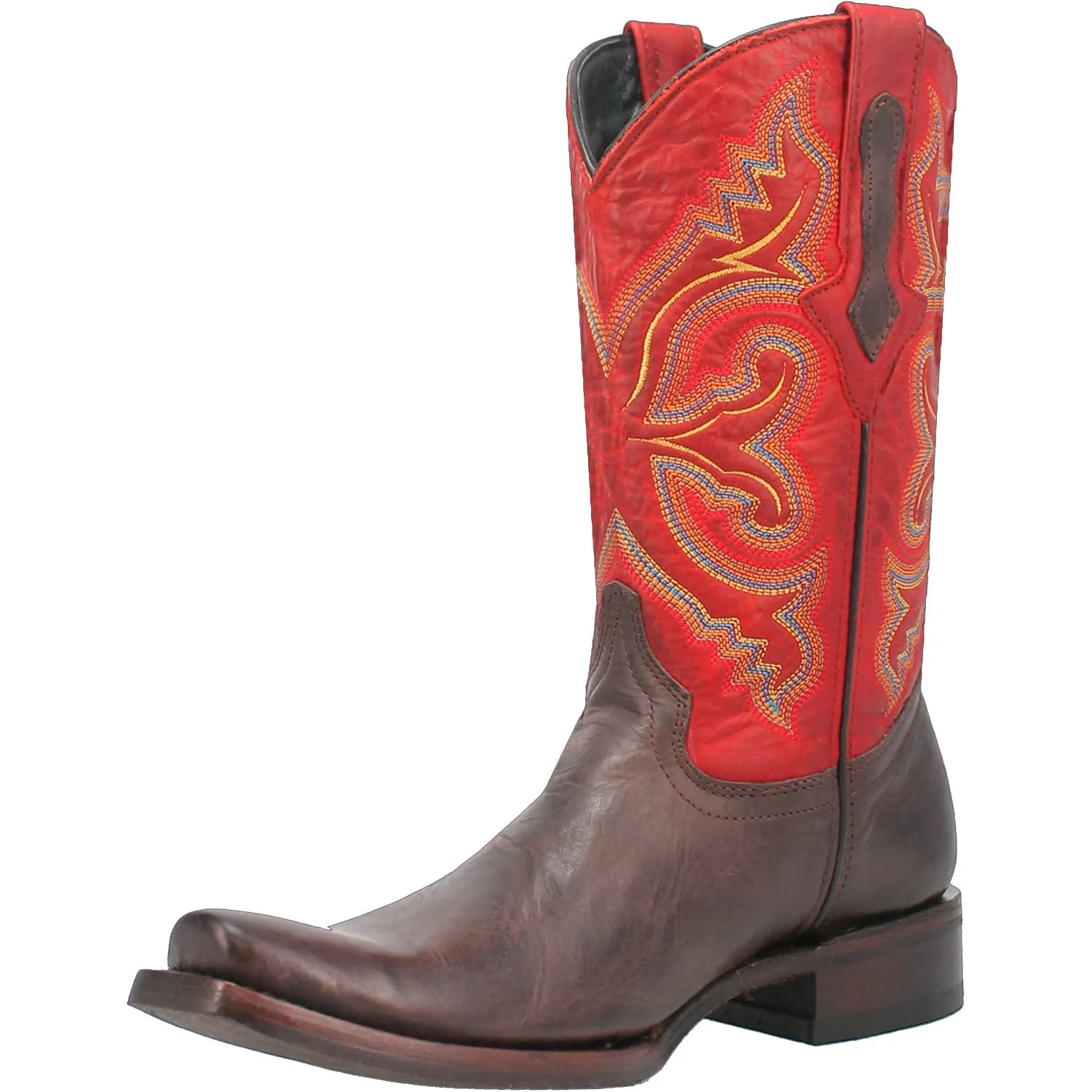 Dingo Brown Leather Cowboy Boots for Men - True Grit