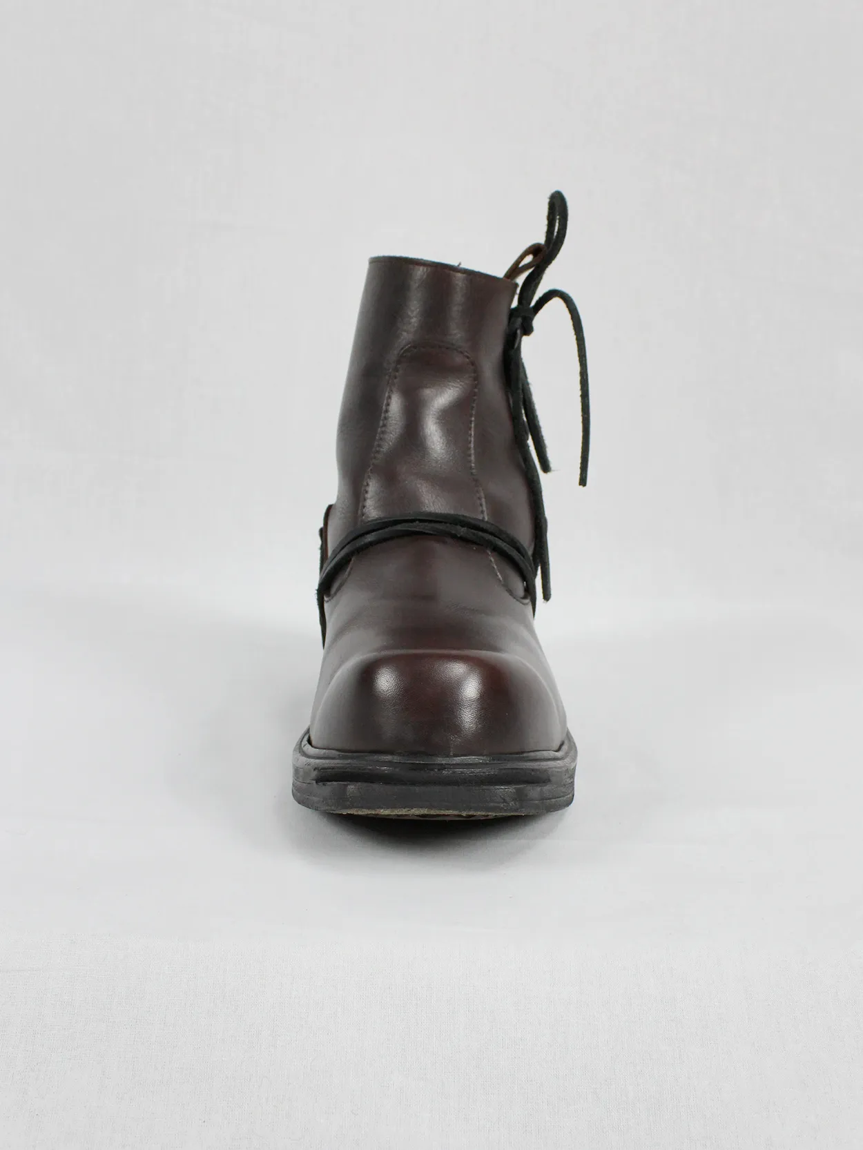 Dirk Bikkembergs 90's brown boots with hooks and laces through the soles - size 44