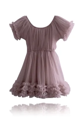 DOLLY by Le Petit Tom FRILLY DRESS in Mauve