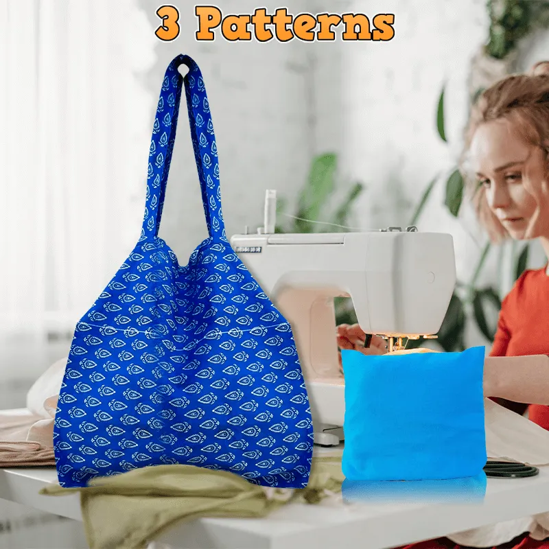 Download Folding Pocket Grocery Bag PDF Pattern (3 Sizes Included)