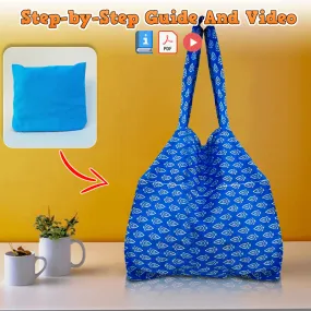 Download Folding Pocket Grocery Bag PDF Pattern (3 Sizes Included)