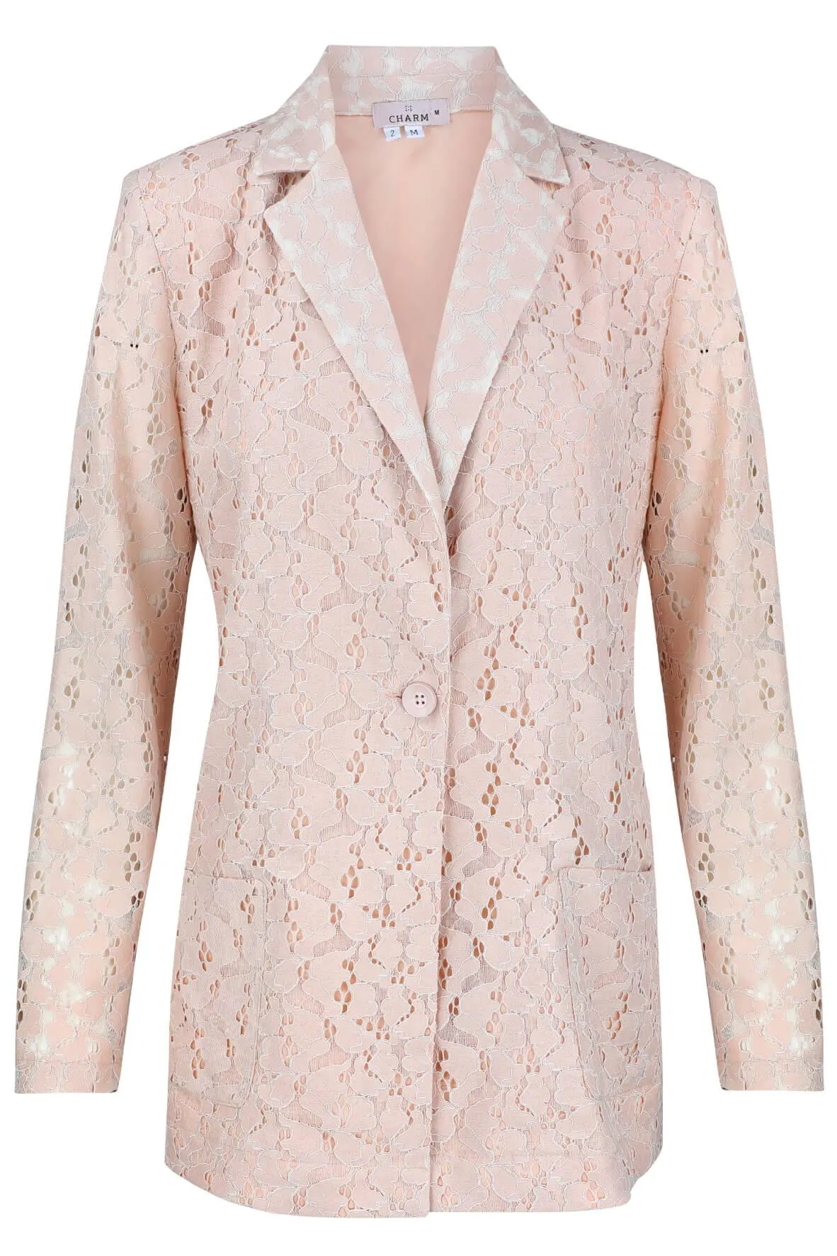 Dusty Rose Lace Blazer