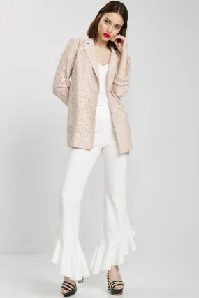 Dusty Rose Lace Blazer