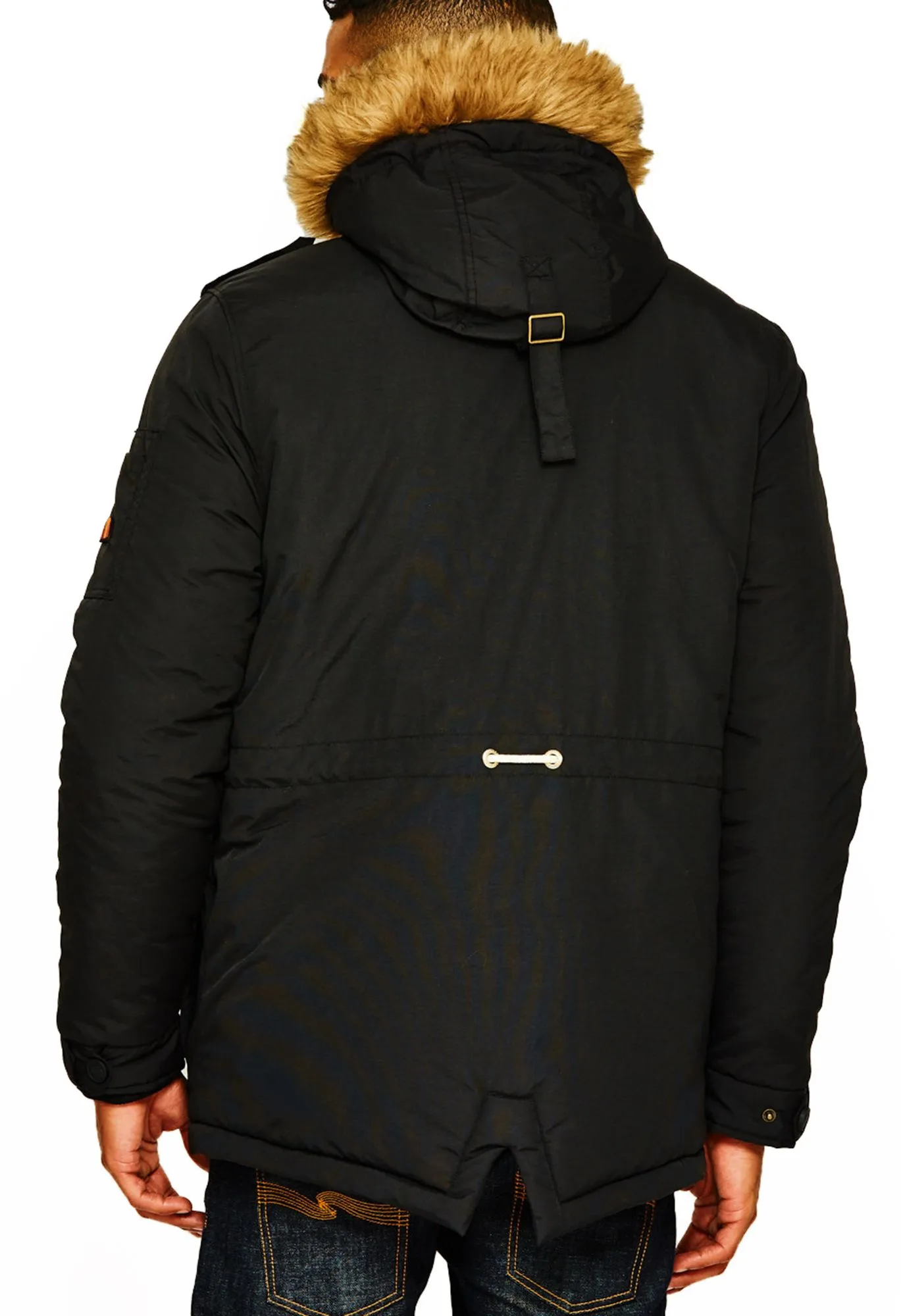 Anthracite Ellesse Blizzard Padded Parka Jacket