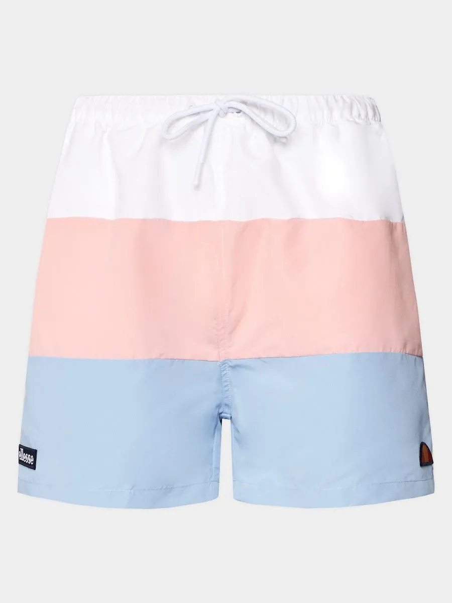 Ellesse White Pink Blue Cielo Swim Shorts