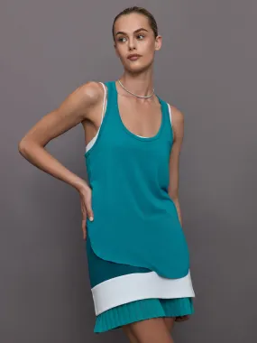 Enamel Blue Racerback Tank - Long