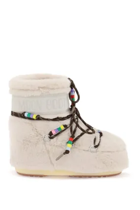 Faux Fur Beaded After Ski Boots - Icon Low