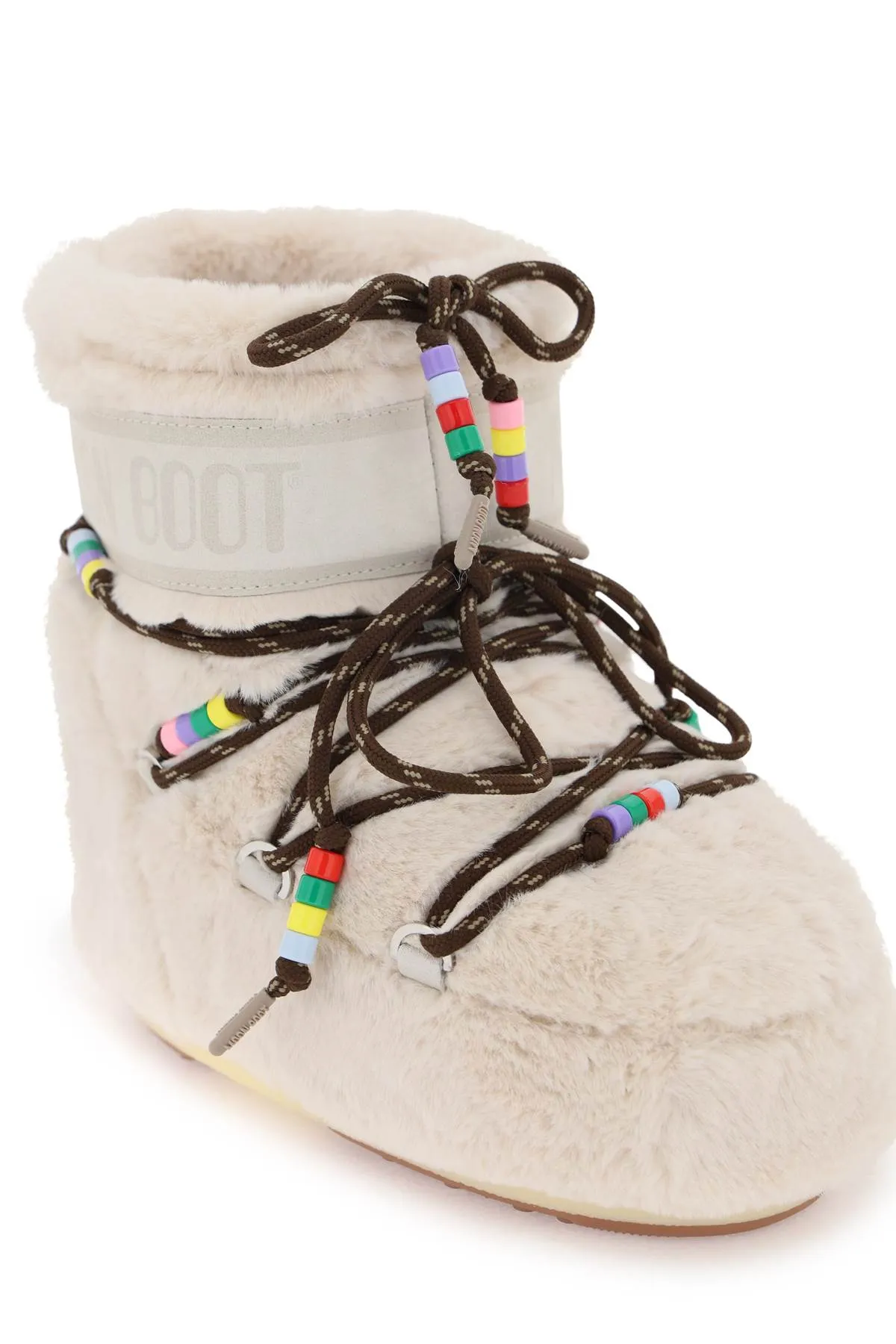 Faux Fur Beaded After Ski Boots - Icon Low