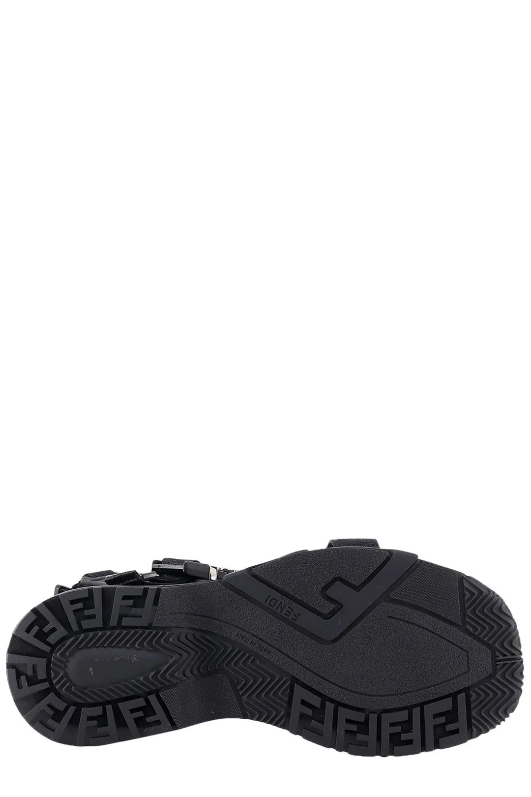 Fendi FF Jacquard Sandals with Touch Straps