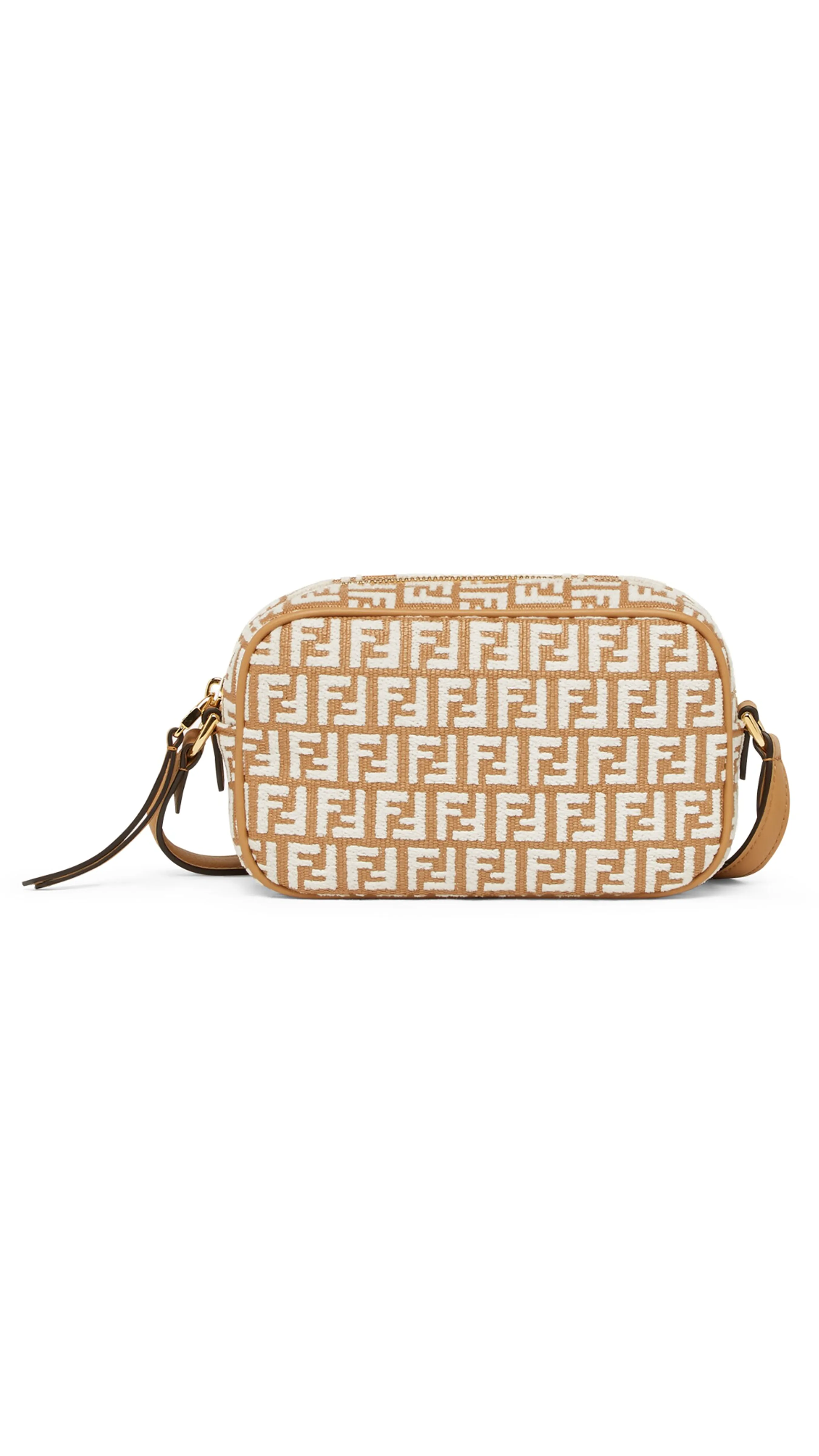 FF Tapestry Raffia Camera Bag Natural White