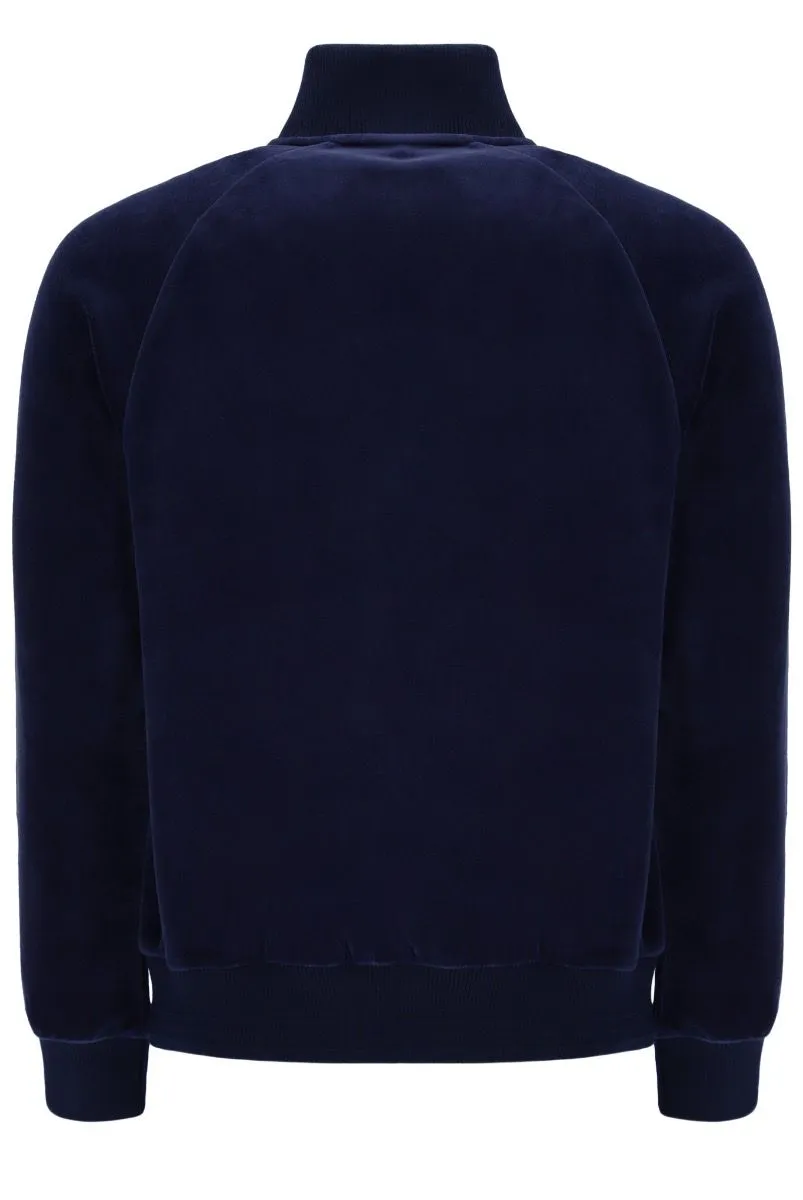 Fila Velour Ribbed Track Jacket in Navy