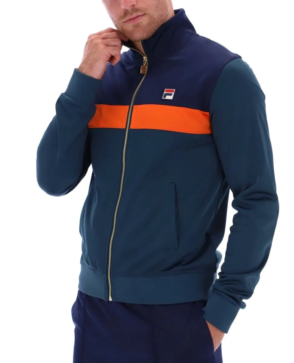 Fila Nash Dark Teal Navy Mandarin Track Jacket