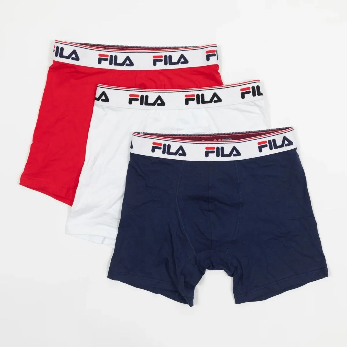 Fila Tristan 3-Pack Trunks Shorts Navy White Red