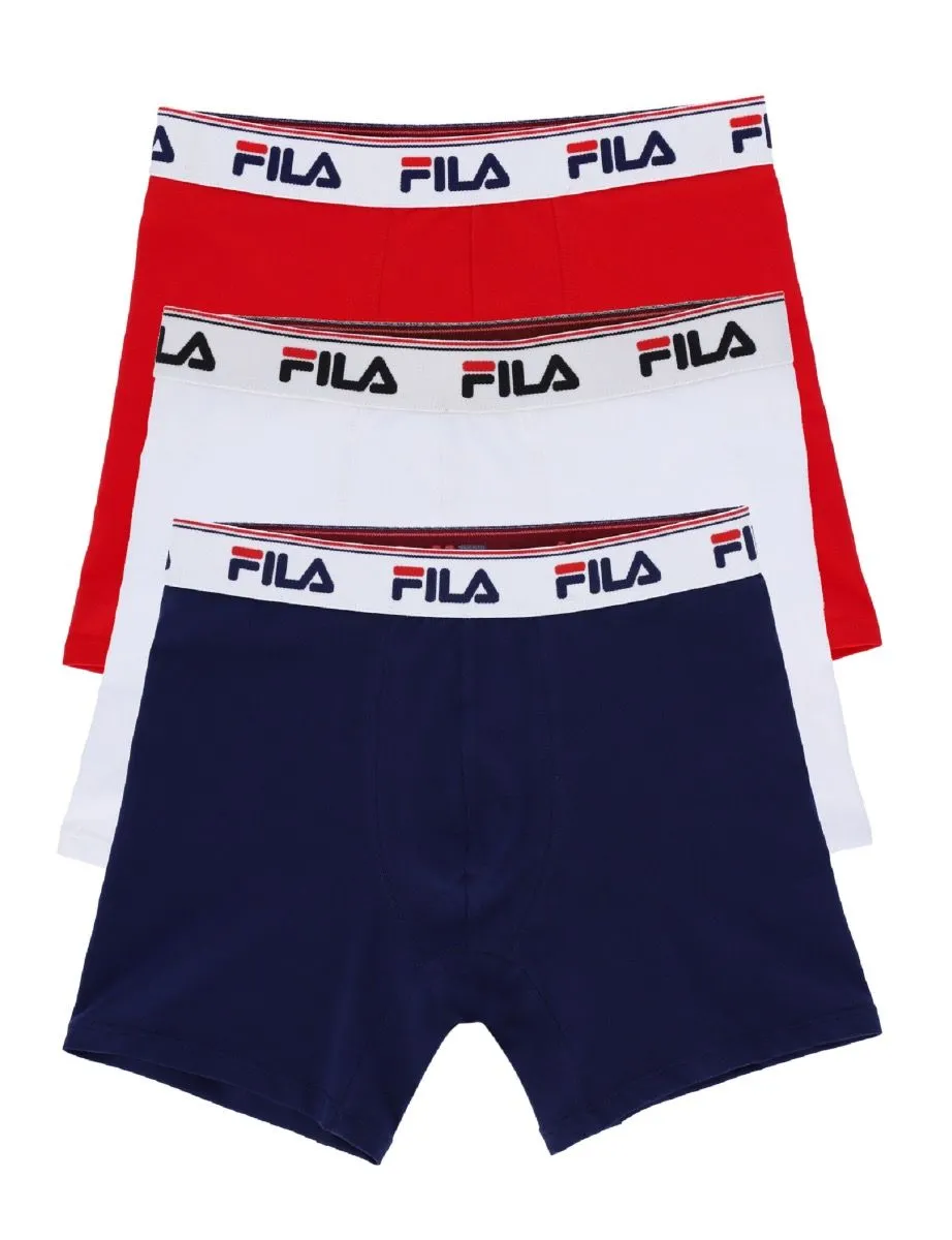 Fila Tristan 3-Pack Trunks Shorts Navy White Red