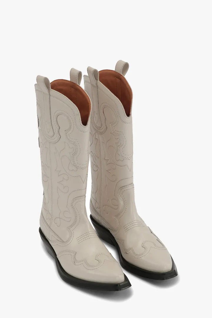 Ganni Embroidered Western Boots