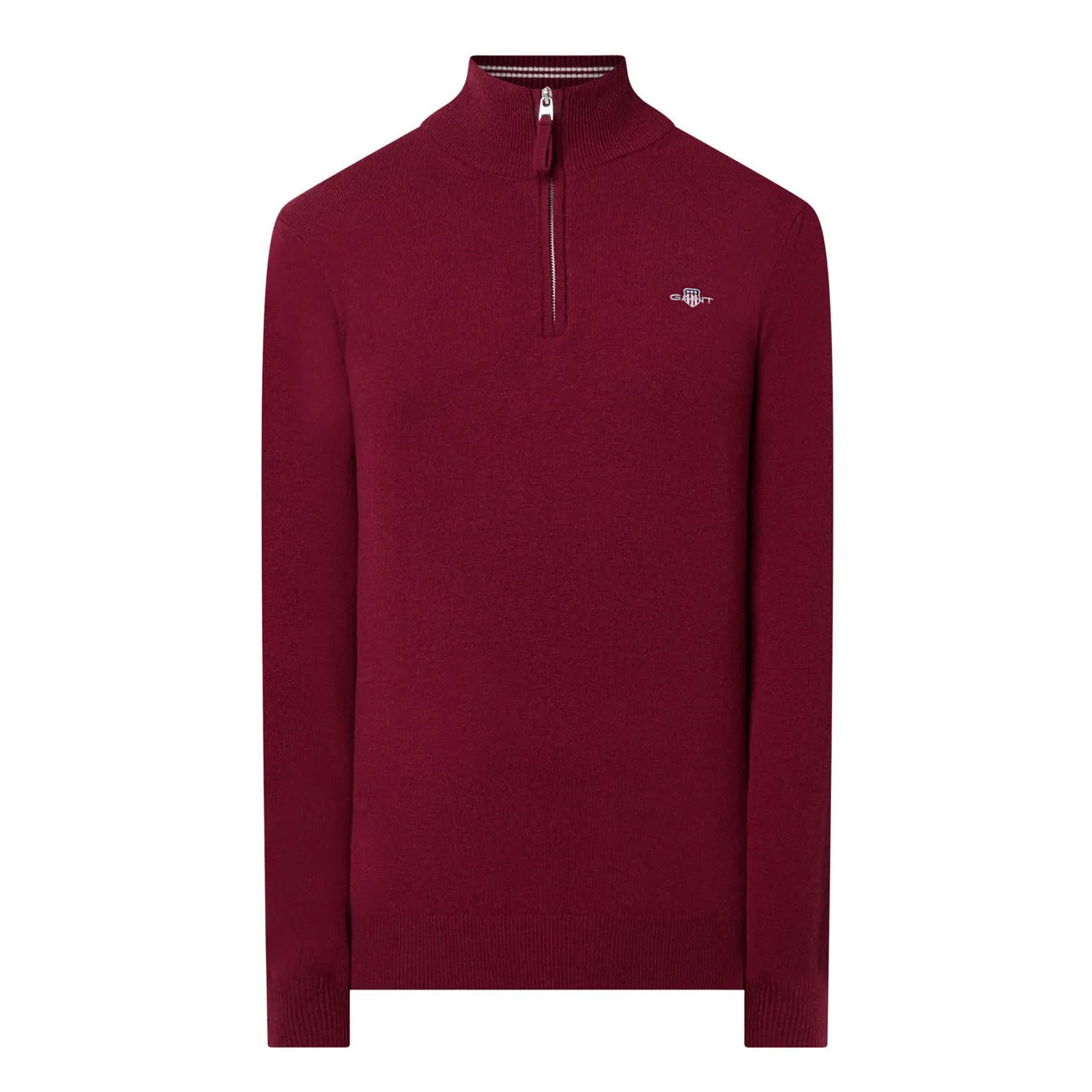 GANT Wine Superfine Half-Zip Sweater