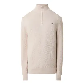 GANT Sustainable Cream Half-Zip Sweater