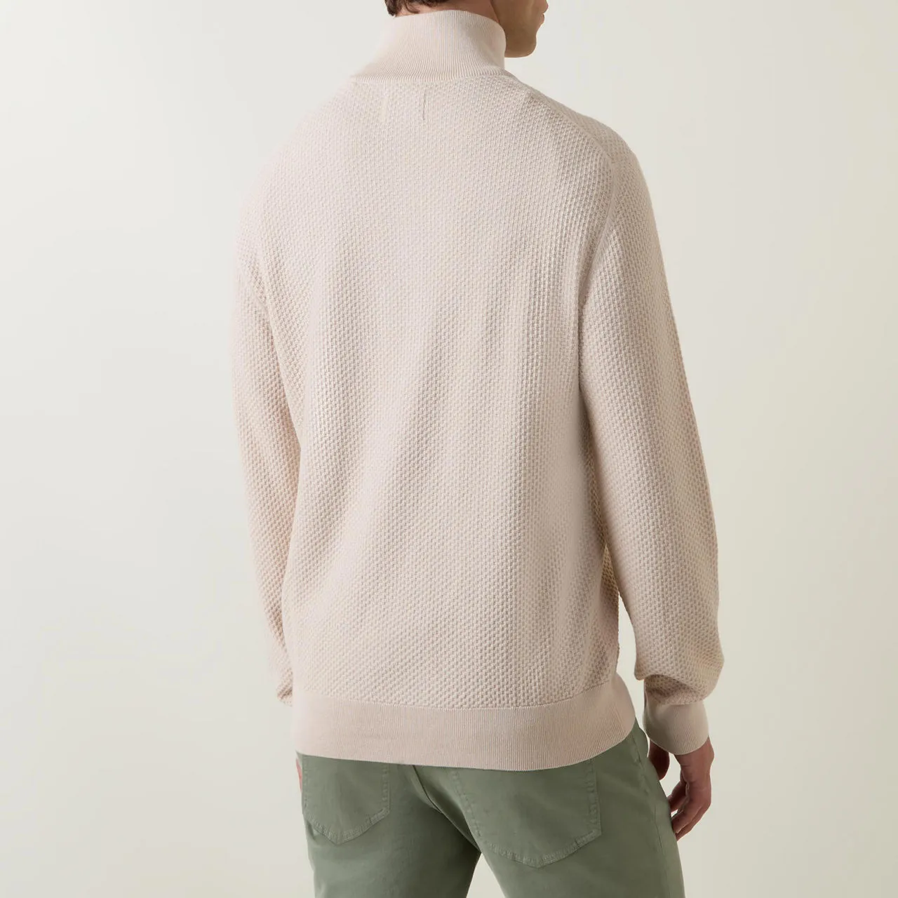 GANT Sustainable Cream Half-Zip Sweater