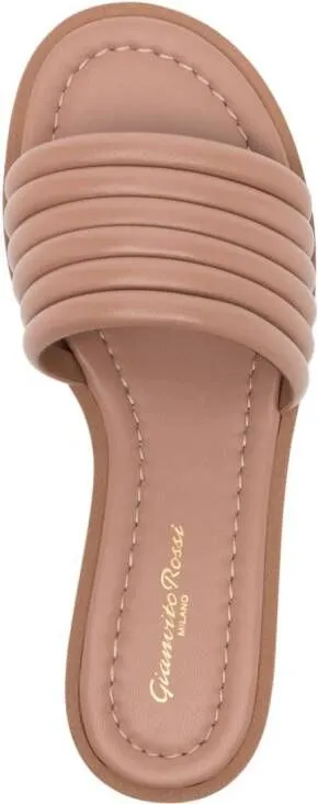 Pink Gianvito Rossi Strappy Slip-on Platform Sandals