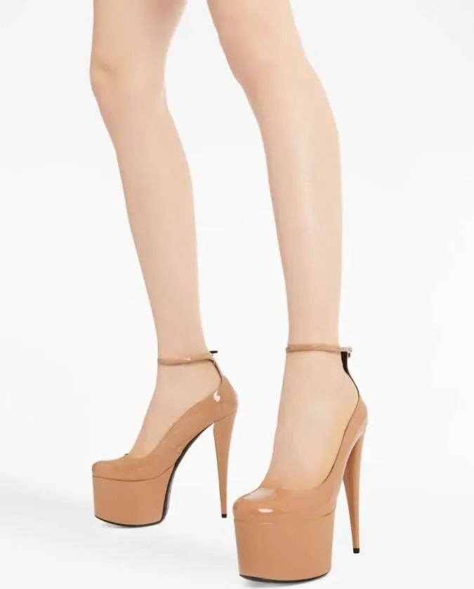 Neutral Giuseppe Zanotti Gz-yana 150mm Leather Sandals