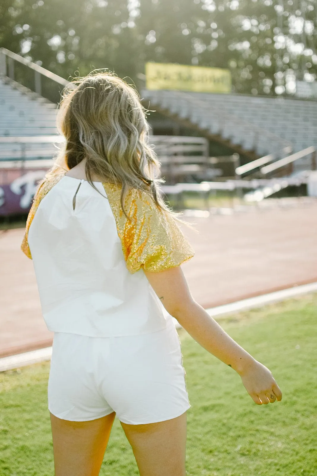 Gold Football Shorts Patch Set