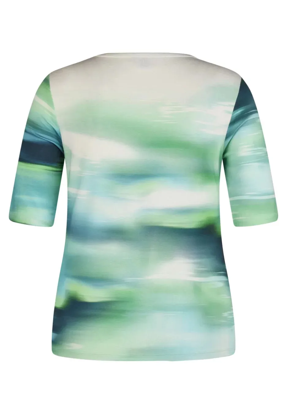 Green White Ombre Print TShirt - Rabe