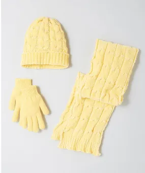 Fashionable Hat, Scarf and Glove Set