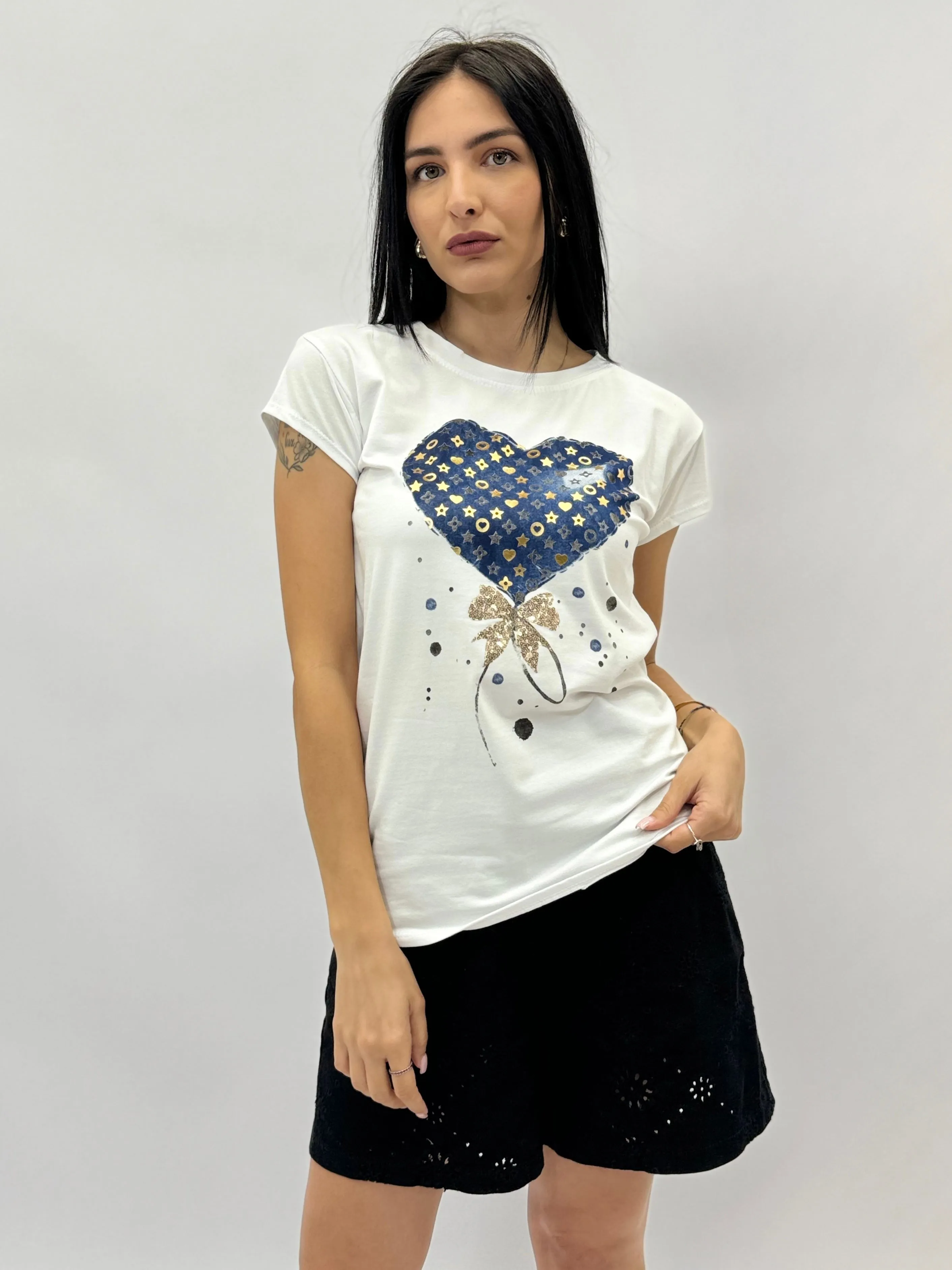 Heart Print T-shirt