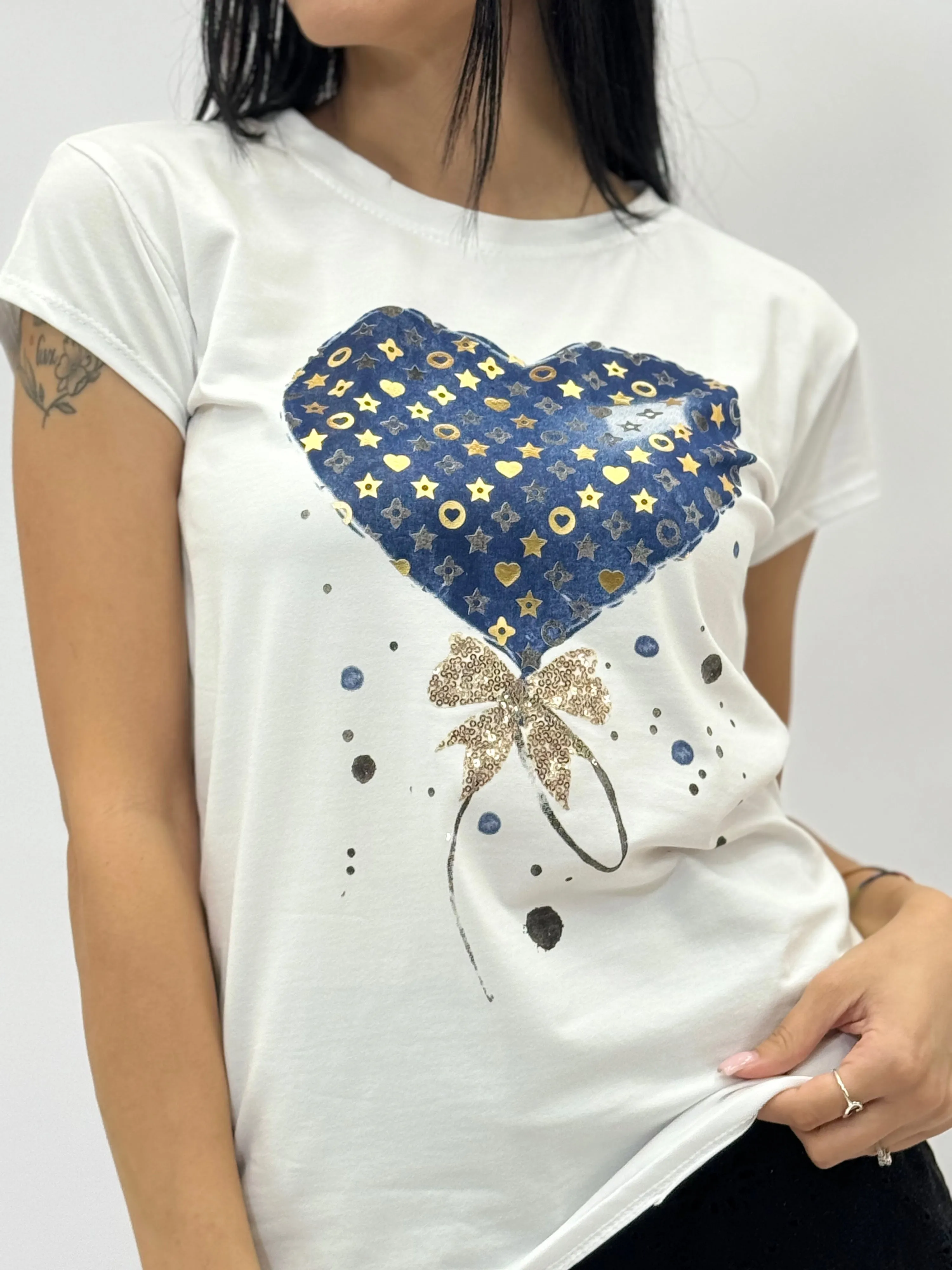 Heart Print T-shirt