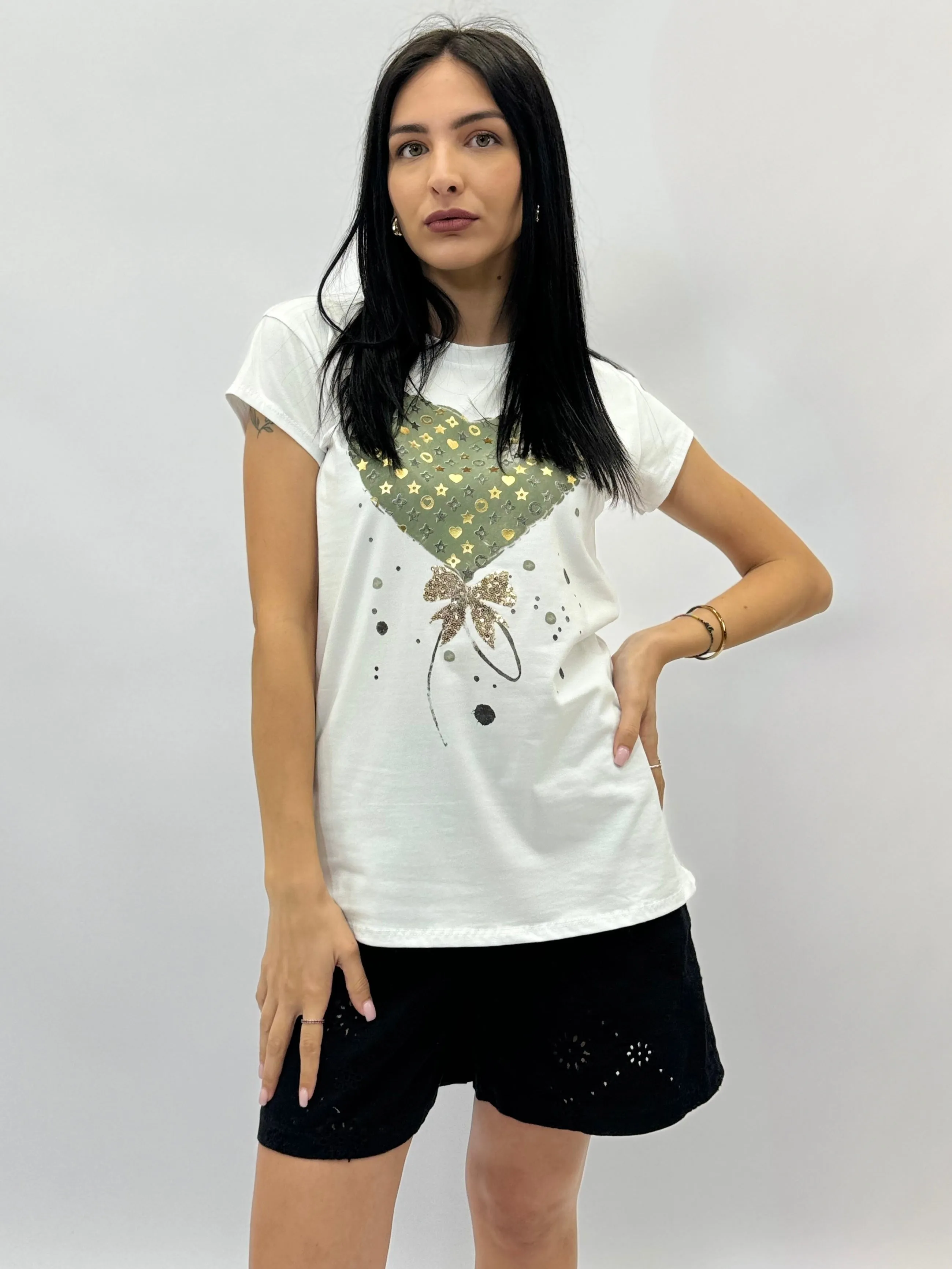 Heart Print T-shirt