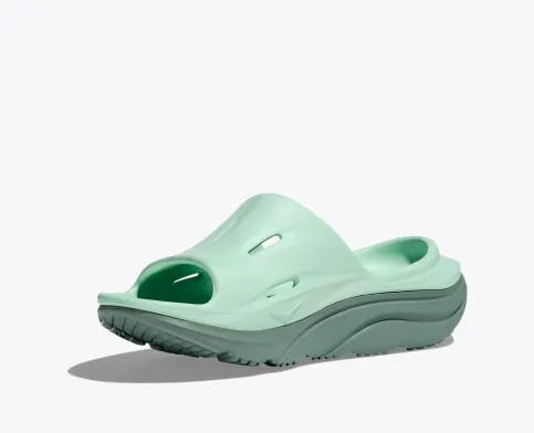 Mist Green/Trellis ORA Recovery Slide Sandals for Women by Hoka