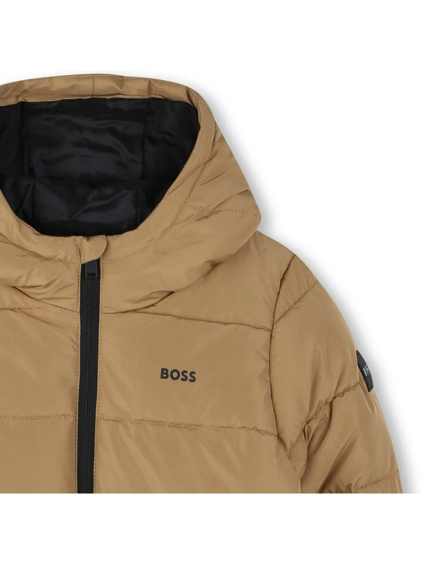 Hugo Boss Boys Beige Puffer Jacket