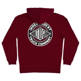 Independent Trucks Summit Pullover Maroon/Grey Skateboard Hoody