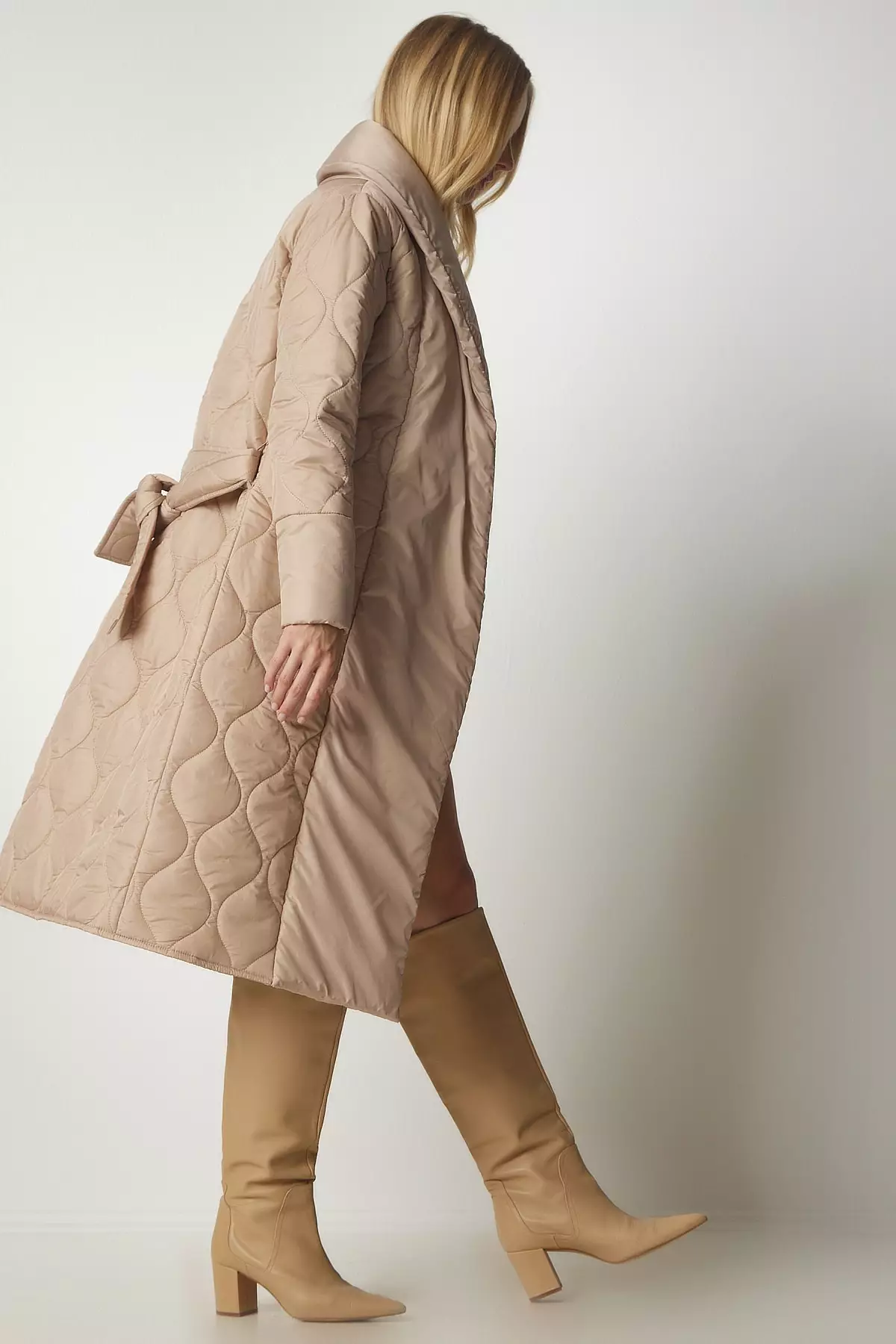 Istanbul Belted Quilted Coat - Happiness