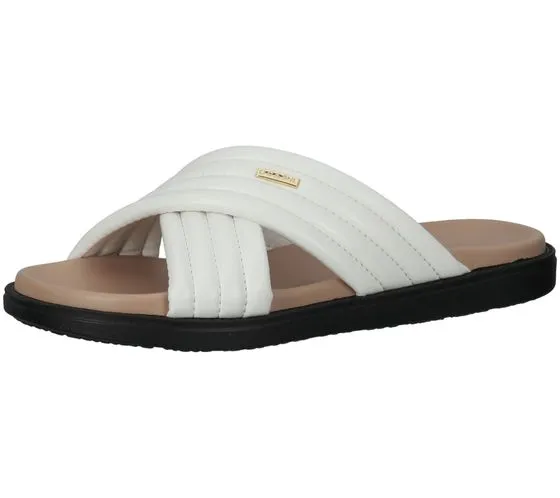 Italian Made White Women's Soft Padded Summer Mules