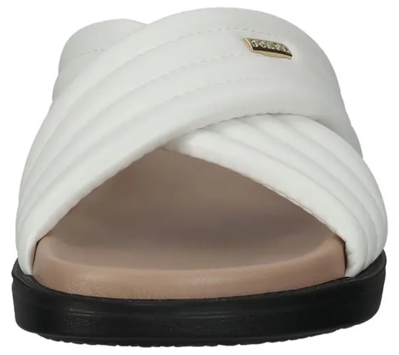 Italian Made White Women's Soft Padded Summer Mules