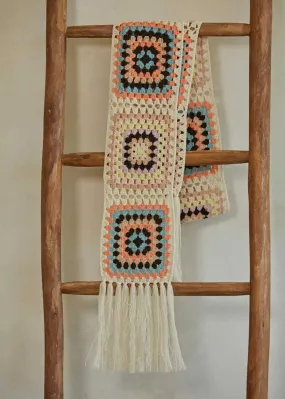 Ivory Multi Crochet Scarf Vintage Love - Shop Now