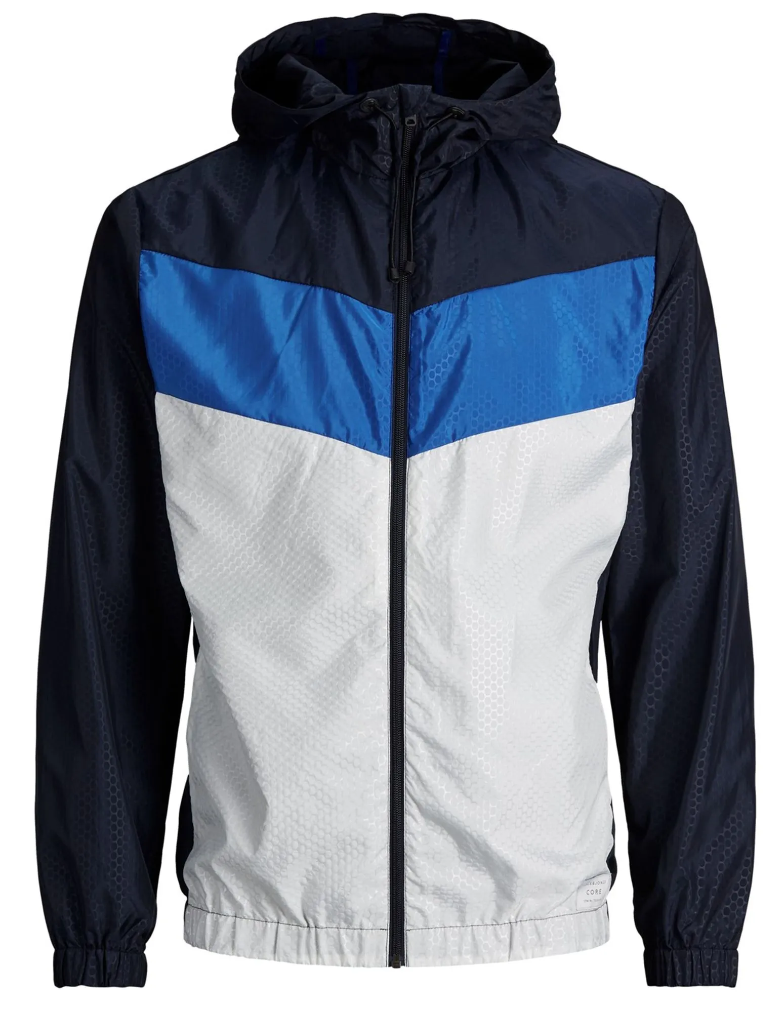 Jack and Jones Hooded Zip Through Jacket Sky Captain